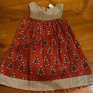 Stylish Red and Brown Kids Dress